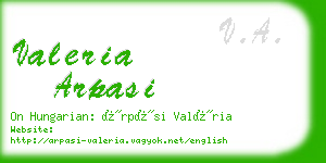 valeria arpasi business card